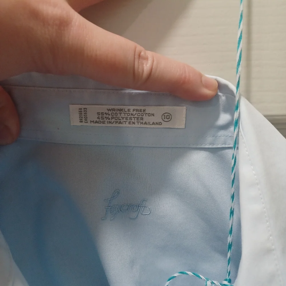 Foxcroft Light Blue Women's Blouse - Picture 5 of 6